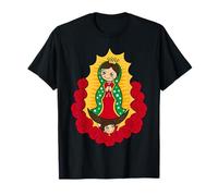 Our Lady Guadalupe Cartoon Mexican Virgen de Guadalupe T-Shirt