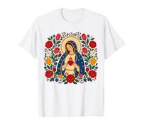 Our Lady Guadalupe Mary Immaculate Heart Folk Catholic Saint Value Graphic T-Shirt
