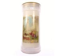 Our Lady of Fatima Pillar Candle 72 Hour Burn Novena Prayer Catholic 14cm White
