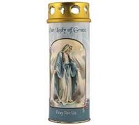 Our Lady of Grace Candle with The Memorare of St. Bernard Prayer