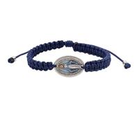 Our Lady of Grace Medal Woven Adjustable Bracelet | Adjustable Band | Great Catholic Gift for Confirmation, One Size, Metal, no gemstone