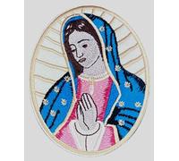 Our Lady of Guadalupe Patch (4 Inch) Iron-on/Sew-on Badge Catholic Church Symbol Christian Emblem St Juan Diego, Pilgrimage Gift Patches