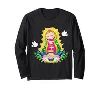 Our Lady of Guadalupe Saint Virgin Mary | Virgencita Cuidame Long Sleeve T-Shirt