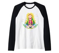 Our Lady of Guadalupe Saint Virgin Mary | Virgencita Cuidame Raglan Baseball Tee