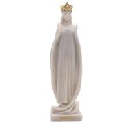 Our Lady of Knock Statue | Cream Colored Statue with Ornate Gold-Tone Crown | Blessed Mother Home Décor | Great Catholic Gift for First Holy Communion, Confirmation, and Weddings