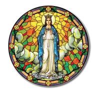Our Lady of Knock suncatcher stained glass window sticker reusable 6 inch sun catcher