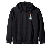 OUR LADY OF LOURDES PRAY FOR US. VIRGIN MARY Zip Hoodie