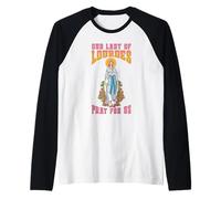 OUR LADY OF LOURDES. VIRGIN MARY Raglan Baseball Tee