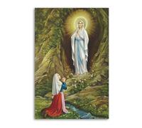 Our Lady of Lourdes W St. Bernadette Poster Decorative Painting Canvas Wall Posters And Art Picture Print Modern Family Bedroom Decor Posters 24x36inch(60x90cm)