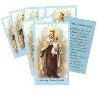Our Lady of Mount Carmel Holy Card Set Catholic Prayer Devotionals, Pack of 10