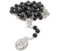 Our Lady of Sorrows Catholic Devotional Rosary | Prayer Instructions and Chaplet Beads | Great Christian Religious Gift for Confirmation, S, Wood, No Gemstone