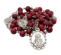 Our Lady of Sorrows Catholic Devotional Rosary | Prayer Instructions and Chaplet Beads | Great Christian Religious Gift for Confirmation, S, Wood, No Gemstone
