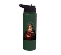 Our Lady of Sorrows Religious Icon Art Design Stainless Steel Insulated Water Bottle