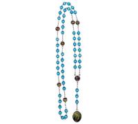 Our Lady of the Seven Sorrows Chaplet Rosary and Prayer Card | Catholic Devotional Prayer | Great Catholic Gift | Round Beads and Full Color Images, M, Metal, No Gemstone