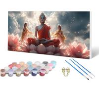 Our Lady Paint by Numbers for Adults, Painting by Numbers Zen Pattern Design DIY Color Oil Painting with 3 Paintbrush and Acrylic Paints for Wall Art, Room Decor, Gifts for Women 32X64Inch -lsy25064F