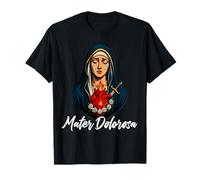 Our Lady Seven Sorrows Immaculate Heart Latin Design T-Shirt