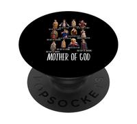 Our Lady The Blessed Mother Latin Marian Titles Catholic PopSockets Adhesive PopGrip