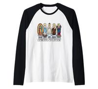 Our Lady The Blessed Mother Latin Marian Titles Catholic Raglan Baseball Tee