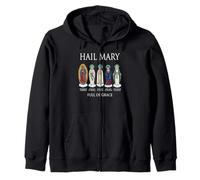 Our Lady The Blessed Mother Latin Marian Titles Catholic Zip Hoodie
