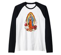 Our Lady Virgen De Guadalupe Nuestra Senora de Mexico Raglan Baseball Tee