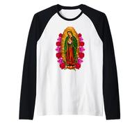 Our Lady Virgen De Guadalupe Saint Virgin Mary Raglan Baseball Tee