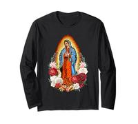 Our Lady Virgen De Guadalupe Virgin Mary Reina de Mexico Long Sleeve T-Shirt