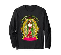 Our Lady Virgen Of Guadalupe Cartoon Saint Virgin Mary Long Sleeve T-Shirt