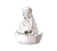 Our Lady Virgin Mary Statue - Holy Rosary Holder, Religious Sculpture Blessed Catholic Figurine for Communion, Baptism Mother Mary Decor for Entryway | Mantel Altar Desktop Living Room