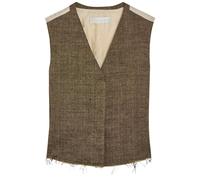 Our Legacy Base Linen and Silk-blend Waistcoat - Brown - 40 (UK12 / M)