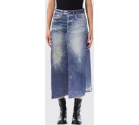 OUR LEGACY Craft Asymmetric Midi Denim Skirt - Size: 36 - female