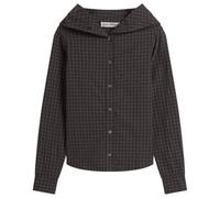 Our Legacy Women's Kaonashi Wide Neck Shirt Black Faux Lumberjack Check EUR 40