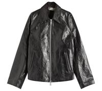 Our Legacy Women's Mini Leather Jacket Top Dyed Black Leather