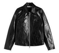 Our Legacy Women's Mini Leather Jacket Top Dyed Black Leather EUR 40