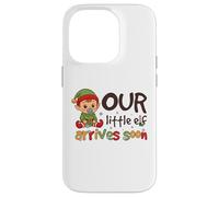 Our Little Elf Arrives Soon Christmas Pregnancy Announcement Case for iPhone 14 Pro