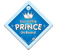 Our Little Prince Baby on Board Sign for Princes with Suction Cup,14cm