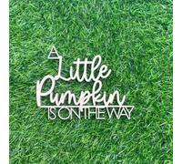 Our little Pumpkin is on the way Sign for Backdrop,Wooden Pumpkin Theme Baby Shower Party Decorations for Autumn Theme,Gender Reveal Party Decorations