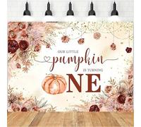 Our Little Pumpkin is Turning One Photography Background Fall Pumpkin First Birthday White Wood Backdrop Fall Pumpkin Baby Shower Backdrop A Little Pumpkin is on The Way Decoration Banner (7x5feet)