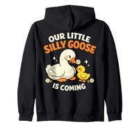 Our Little Silly Goose Is Coming Goose Baby Design Zip Hoodie