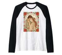 Our Love Timeless and True Romantic Illustration Raglan Baseball Tee