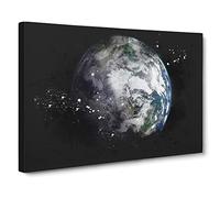 Our Magnificent Earth Paint Splash Canvas Print | Gallery Wrapped 30mm Frame Wall Art | 30x20 inches | Ready to Hang | Modern Picture | Living Room Bedroom Lounge Office