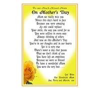 Our Much Missed Mum - Yellow Rose Design for Mothers Day - A Memorial Poem by Impishodes - Bereavement Funeral Grave Card Marker