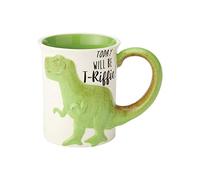 Our Name Is Mud 6000549 T-Riffic Tea Rex Sculpted Mug, Stoneware, Green, 16 Ounce