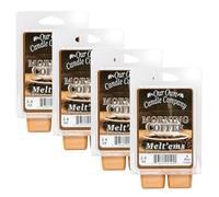 Our Own Candle Company Premium Wax Melt, Morning Coffee Scent, Handmade in The USA, 24 Cubes (4 Pack, 9.6oz Total)