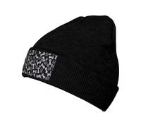 Our Paw Print Knitted Hats are not only warm but also fashionable (6 colors), Black