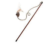 Our Pets Play-N-Squeak Teathered & Feathered Play Wand Cat Toy, for All Breed Sizes