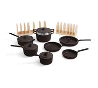 Our Place 17-Piece Essentials Complete Cookware Set - Ceramic Fry Pans, Saucepans, Sauté Pan, Stock Pot, Strainer Basket & Modular Storage | Thermakind™ Nonstick, Oven Safe up to 230°C | Char