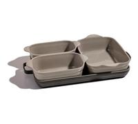 Our Place Bakeware Set | 5-Piece Nonstick, Toxin-Free, Ceramic, Cast Aluminum Set with Oven Pan, Bakers, & Oven Mat | Space-Saving Nesting Design | Oven-Safe | Bake, Roast, Griddle and More | Char