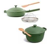 Our Place Cookware Duo - 7-Piece Set Including The Always Pan, Perfect Pot and Spatulas | Multifunctional, Toxin-Free Nonstick | Heat Safe up to 450°F | Oven, Stove, Induction Compatible | Sage