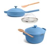 Our Place Cookware Duo - 7-Piece Set Including The Always Pan, Perfect Pot and Spatulas | Multifunctional, Toxin-Free Nonstick | Heat Safe up to 450°F | Oven, Stove, Induction | Forget-Me-Not Blue