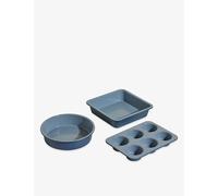 Our Place Wonder Oven Baker’s Kit - 3-Piece Toxin-Free Ceramic Nonstick Bakeware Set (20cm Round, 20cm Square, 6-Cup Muffin Pan) - Oven-Safe up to 232°C - Blue Salt